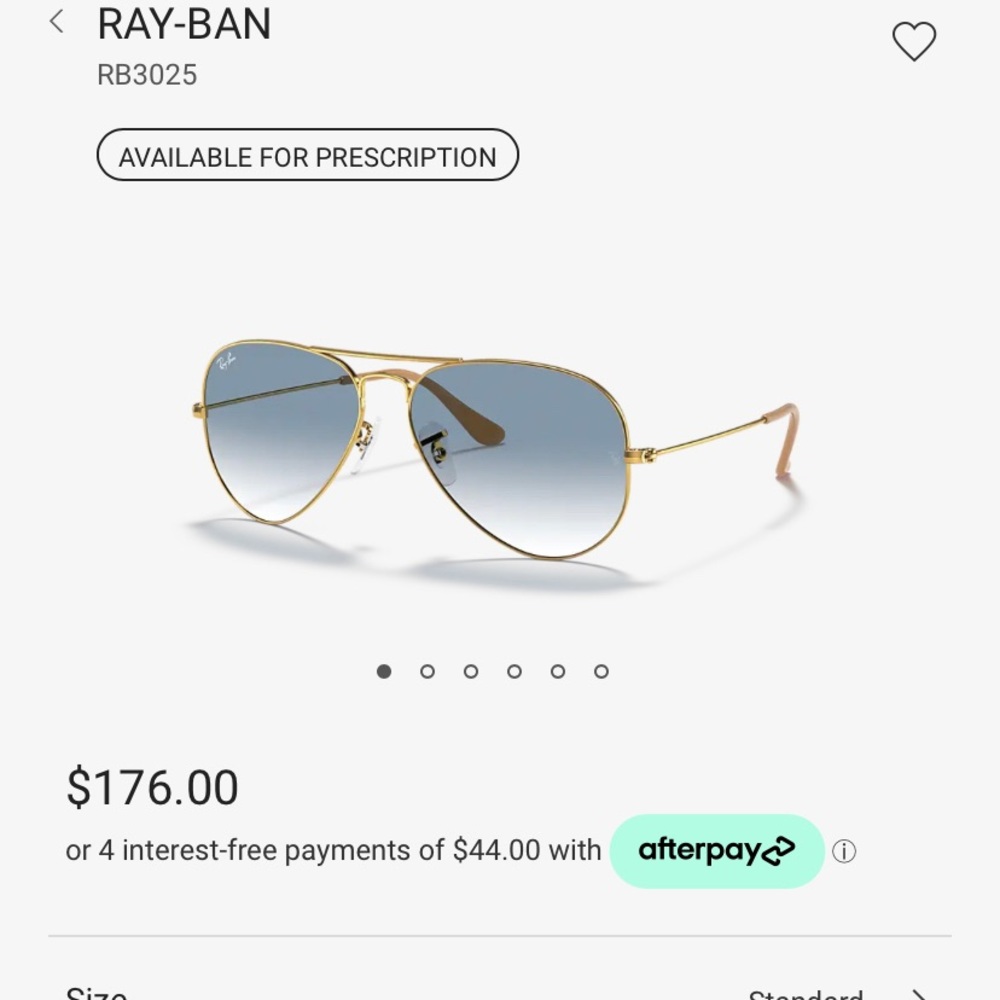 Ray Ban Aviator Sunglasses